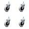 Service Caster 3 Inch Thermoplastic Rubber Wheel 5/16 Inch Threaded Stem Caster SCC, 4PK SCC-TS05S310-TPRS-5161815-4 - alternate 2